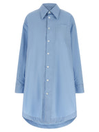 Ami Paris Blue Cotton Midi Dress