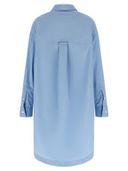 Ami Paris Blue Cotton Midi Dress