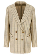 Blazé Milano Beige Cotton Blazer