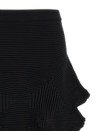 Issey Miyake Black Polyester Midi Skirt