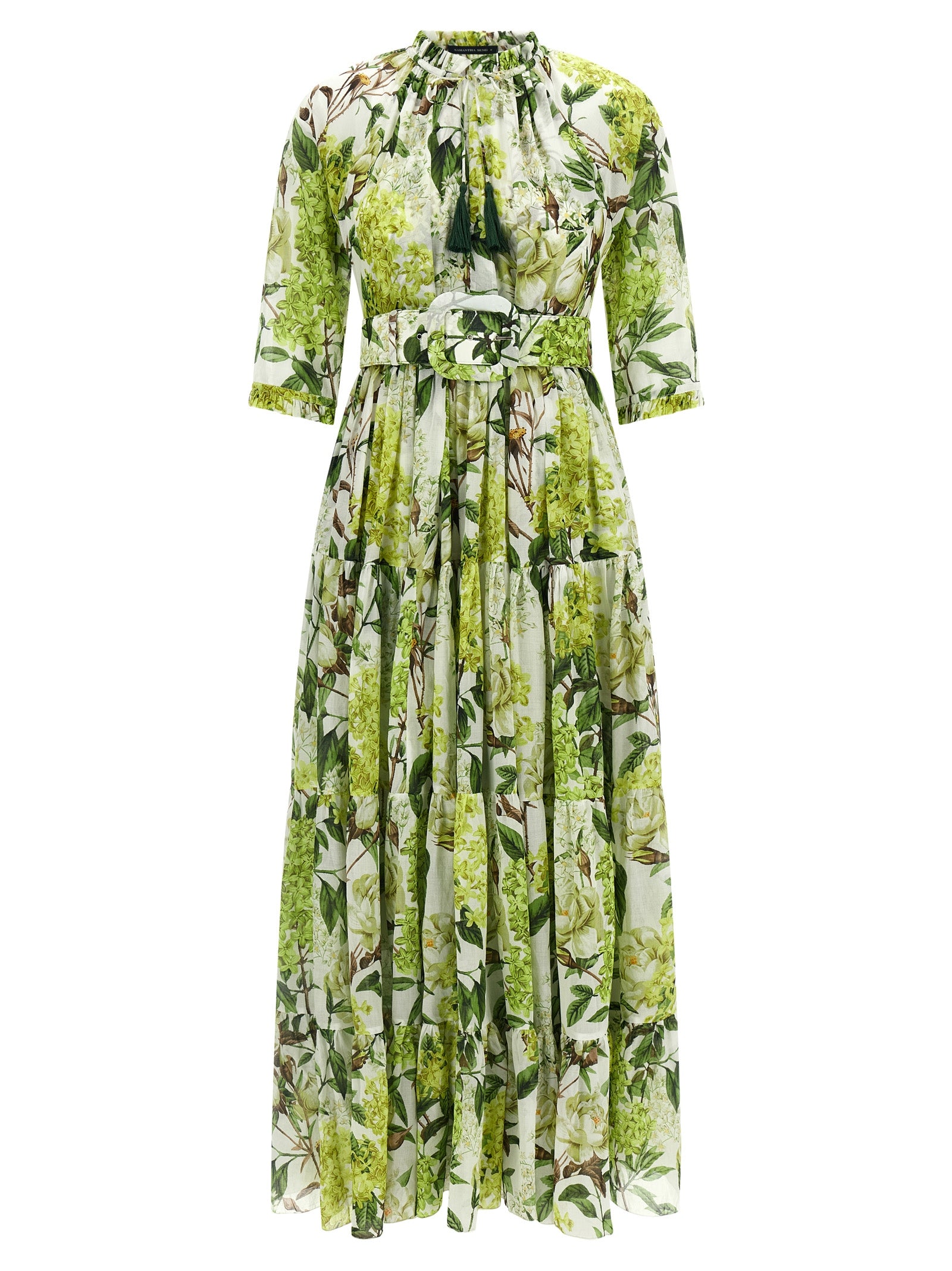 Bicolor Cotton Long Dress