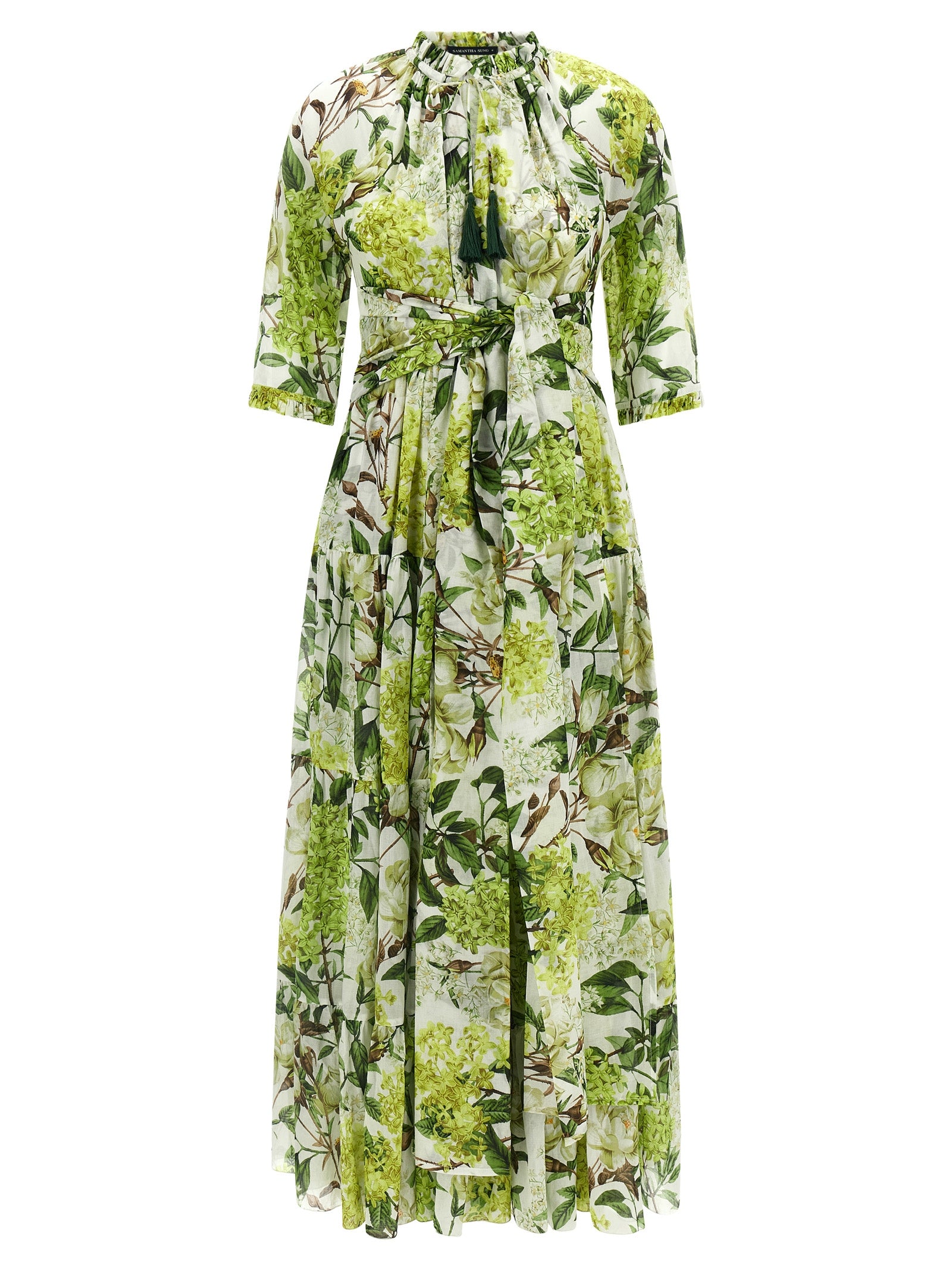 Bicolor Cotton Long Dress