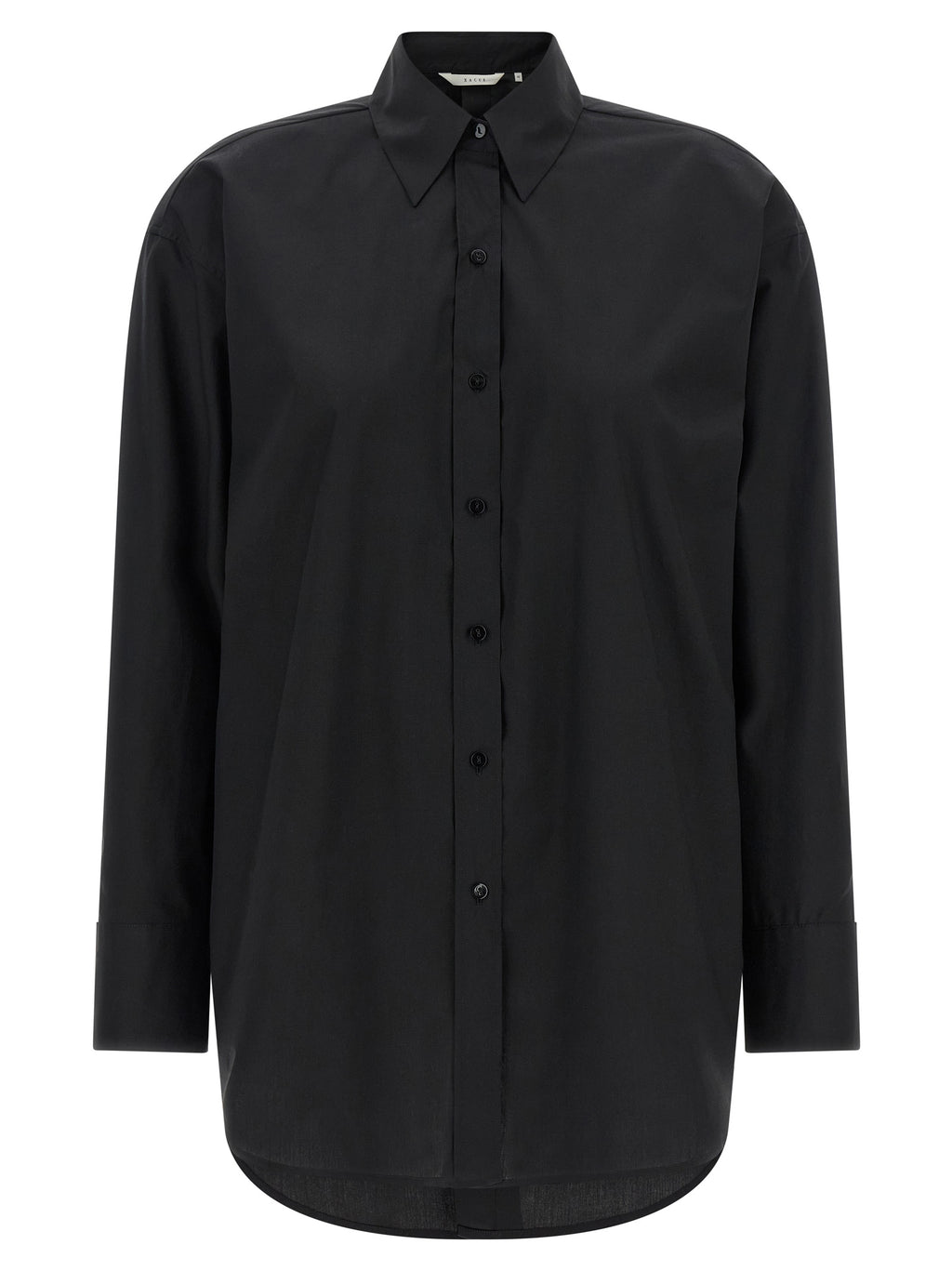 XACUS Black Cotton Blouse