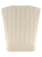 Vivienne Westwood Beige Cotton Sleeveles T-Shirt