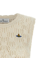 Vivienne Westwood Beige Cotton Sleeveles T-Shirt