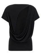 Black Viscose T-Shirt