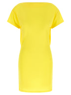 Bicolor Viscose Short Dress