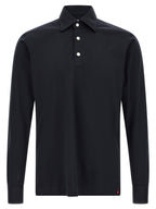 Kiton Blue Cotton Polo Shirt