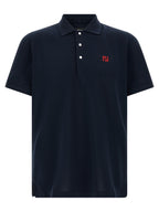 Fendi Blue Cotton Polo Shirt