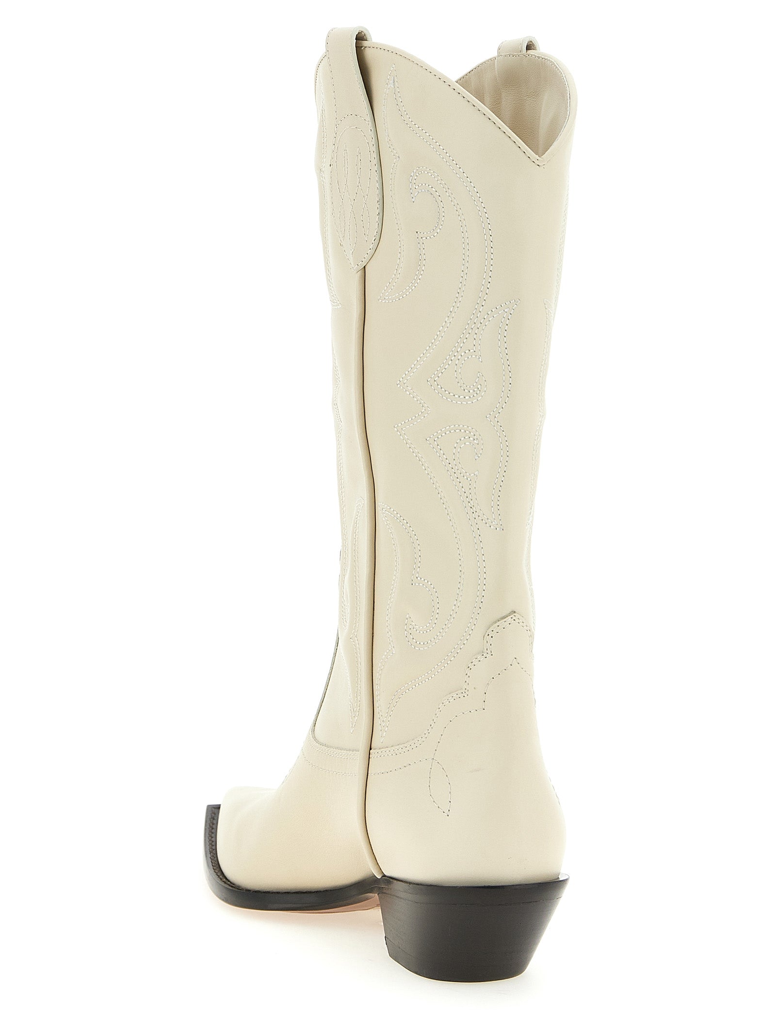 White Calfskin Chelsea Boots