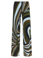 Emilio Pucci Multicolor Viscose Flared Pants