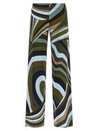 Emilio Pucci Multicolor Viscose Flared Pants