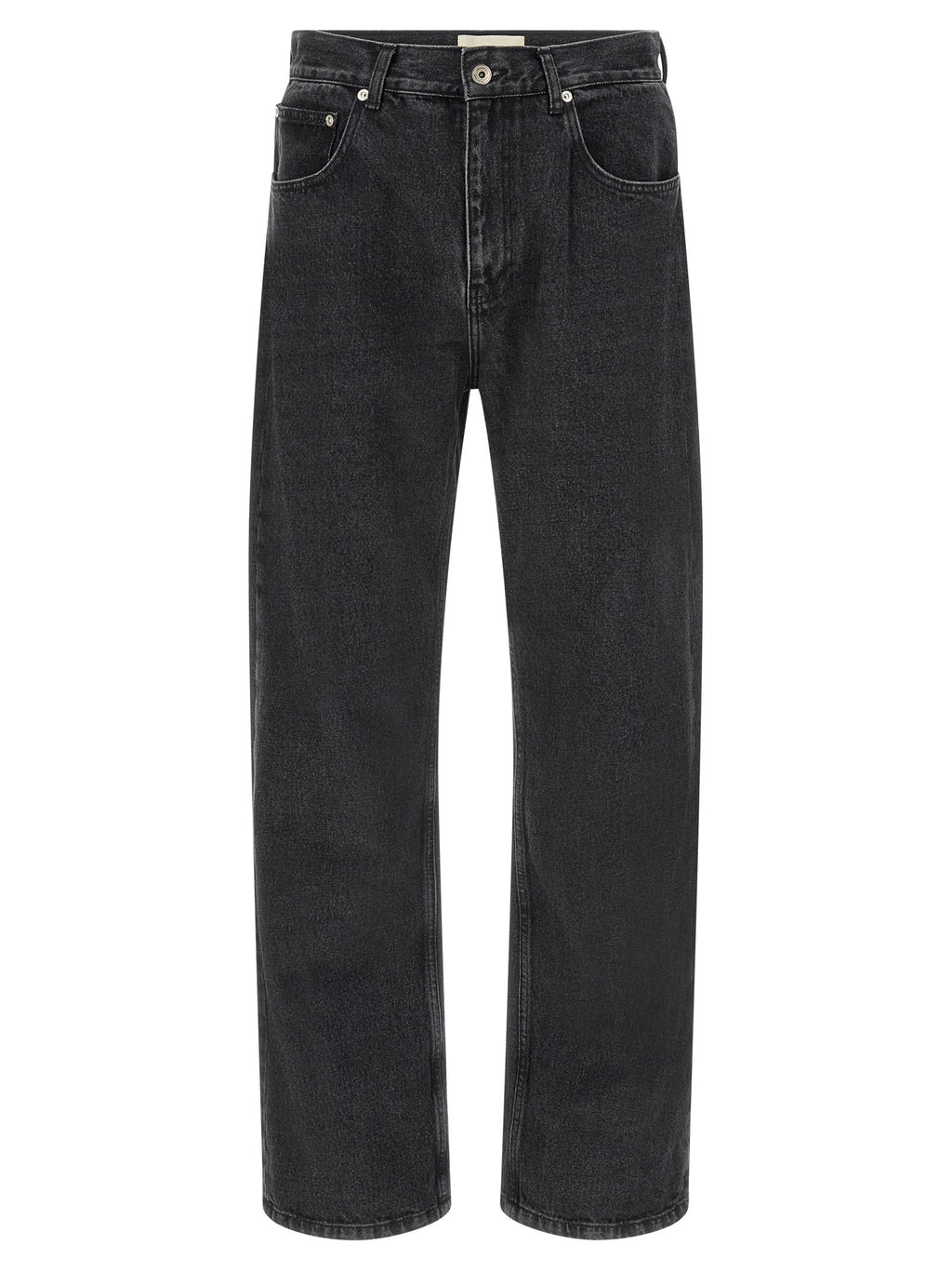 SECOND/LAYER Black Cotton Straight-Leg Jeans