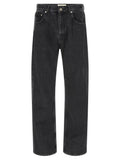 SECOND/LAYER Black Cotton Straight-Leg Jeans