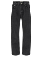 SECOND/LAYER Black Cotton Straight-Leg Jeans