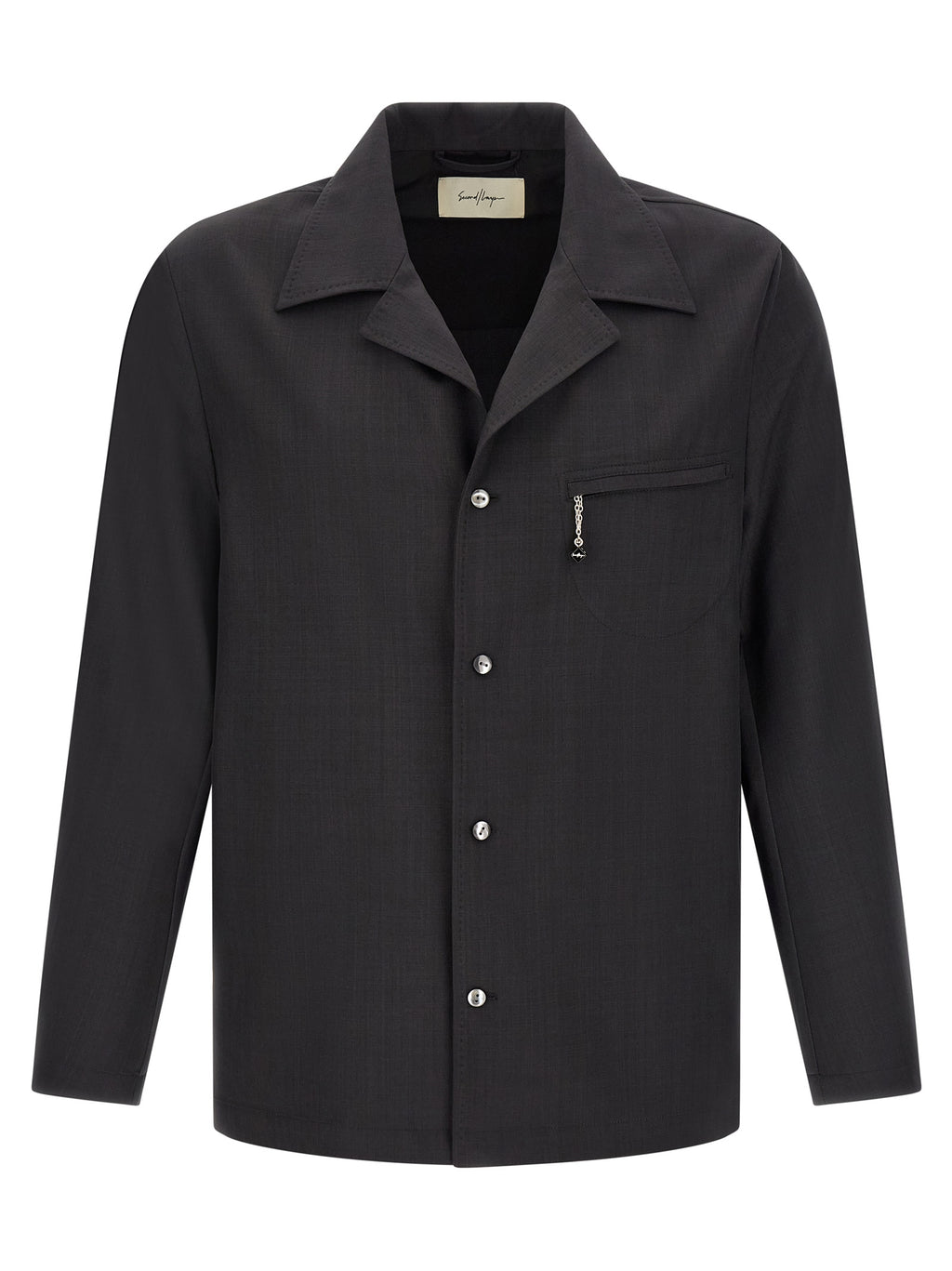SECOND/LAYER Gray Polyester Blouse