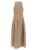 Brunello Cucinelli Beige Linen Long Dress