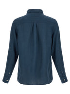 MC2 Saint Barth Blue Linen Polo Shirt