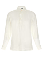 MC2 Saint Barth White Linen Polo Shirt