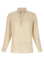 MC2 Saint Barth Beige Linen Polo Shirt