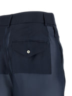 MAISON JEJIA Blue Silk Casual Pants