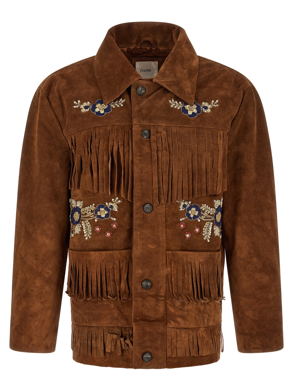 FOUND Brown Leather Leather Jacket
