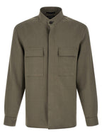 ZEGNA Gray Linen Blouse