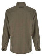 ZEGNA Gray Linen Blouse