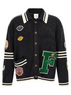 FOUND Black Cotton Cardigan