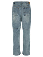 FOUND Blue Cotton Straight-Leg Jeans