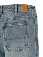 FOUND Blue Cotton Straight-Leg Jeans