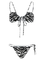 The Attico Bicolor Polyester Bikini