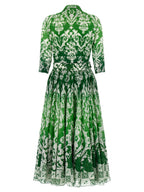 SAMANTHA SUNG Bicolor Cotton Midi Dress