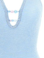 Hunza G Blue Polyamide One-Piece Swimsuit