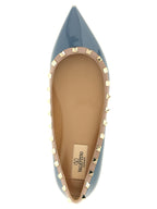 Gray Leather Ballet Flats