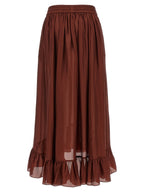 Zimmermann Bordeaux Silk Mini Skirt