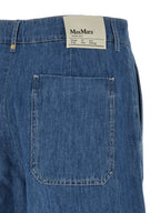 'S Max Mara Blue Cotton Cropped Jeans