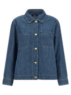 'S Max Mara Blue Cotton Denim Jacket