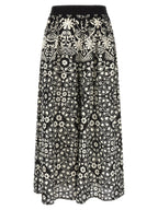 Max Mara Bicolor Cotton Flared Pants