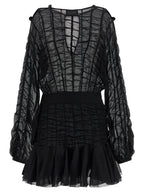 Giovanni Bedin Black Cotton Short Dress