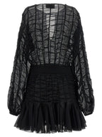 Giovanni Bedin Black Cotton Short Dress