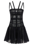 Giovanni Bedin Black Polyamide Short Dress