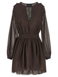 Giovanni Bedin Brown Cotton Short Dress