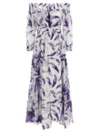SAMANTHA SUNG Purple Cotton Long Dress