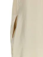 Beige Silk Midi Dress