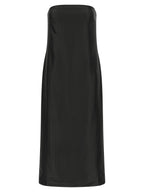 Loulou De Saison Black Viscose Midi Dress