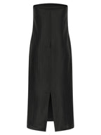 Loulou De Saison Black Viscose Midi Dress