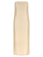 Loulou De Saison Beige Viscose Midi Dress