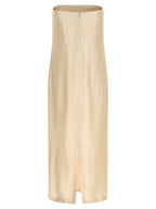 Loulou De Saison Beige Viscose Midi Dress