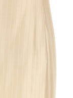 Loulou De Saison Beige Viscose Midi Dress